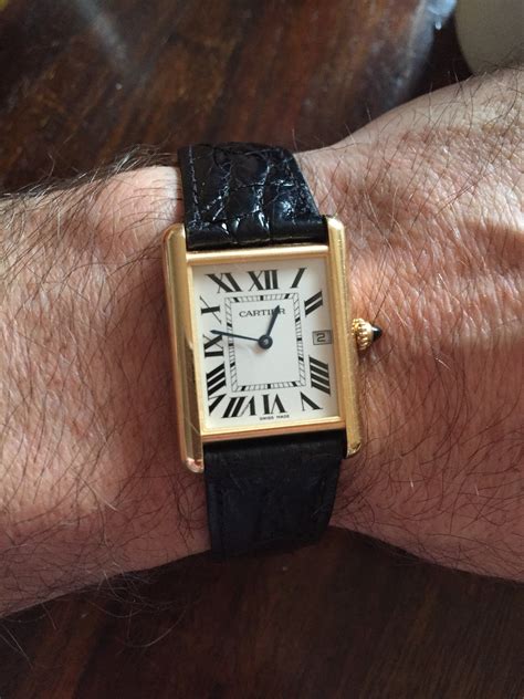 vintage cartier tank watch mens|cartier tank solo vintage.